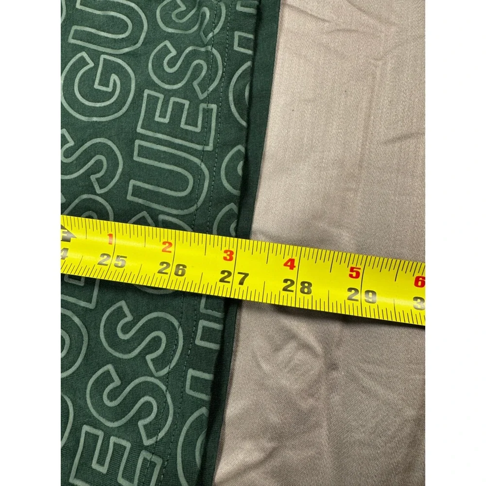 Guess Los Angeles Mens Logo Print T-Shirt Green White Short Sleeve Size L - Picture 6 of 7